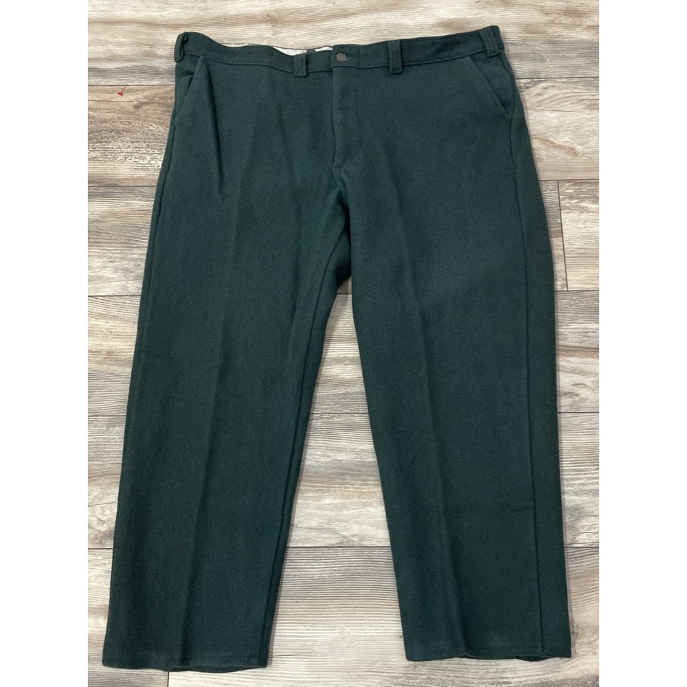 CODET Vtg Wool Pants Slacks Hunting Winter Warm Thick Green Canada 42X27